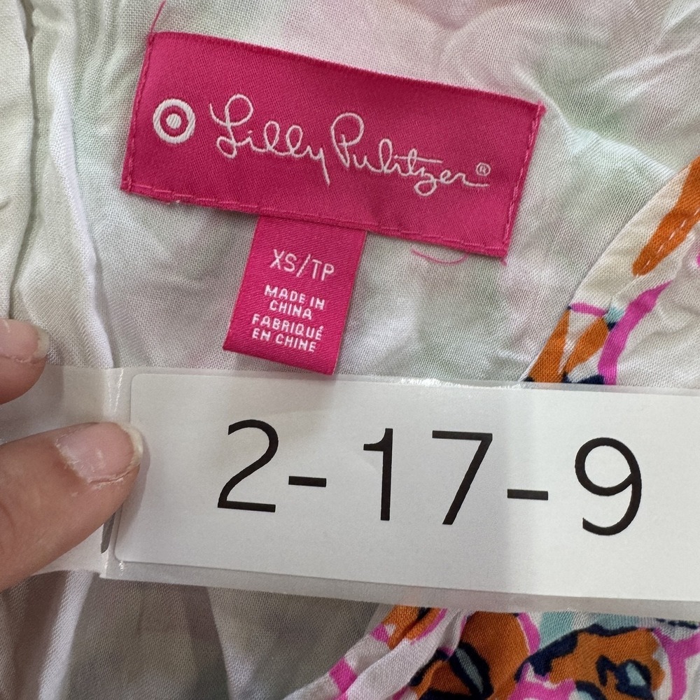 Lilly Pulitzer for Target Top Women XS Multicolor Floral Nosie Posie Preppy Boho - Picture 4 of 8